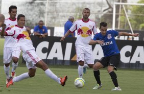 Durante o jogo treino contra o Red Bull esta tarde no CT Joaquim Grava, zona leste de So Paulo. O prximo jogo da equipe ser dia 19/01, contra a Portuguesa, no estdio do Caninde, jogo vlido pela primeira rodada do Campeonato Paulista 2014