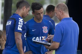 Durante o jogo treino contra o Red Bull esta tarde no CT Joaquim Grava, zona leste de So Paulo. O prximo jogo da equipe ser dia 19/01, contra a Portuguesa, no estdio do Caninde, jogo vlido pela primeira rodada do Campeonato Paulista 2014