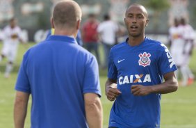 Durante o jogo treino contra o Red Bull esta tarde no CT Joaquim Grava, zona leste de So Paulo. O prximo jogo da equipe ser dia 19/01, contra a Portuguesa, no estdio do Caninde, jogo vlido pela primeira rodada do Campeonato Paulista 2014