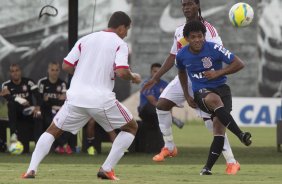 Durante o jogo treino contra o Red Bull esta tarde no CT Joaquim Grava, zona leste de So Paulo. O prximo jogo da equipe ser dia 19/01, contra a Portuguesa, no estdio do Caninde, jogo vlido pela primeira rodada do Campeonato Paulista 2014