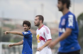 Durante o jogo treino contra o Red Bull esta tarde no CT Joaquim Grava, zona leste de So Paulo. O prximo jogo da equipe ser dia 19/01, contra a Portuguesa, no estdio do Caninde, jogo vlido pela primeira rodada do Campeonato Paulista 2014