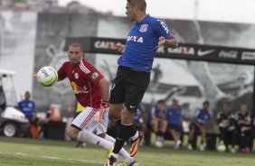Durante o jogo treino contra o Red Bull esta tarde no CT Joaquim Grava, zona leste de São Paulo. O próximo jogo da equipe será dia 19/01, contra a Portuguesa, no estádio do Caninde, jogo válido pela primeira rodada do Campeonato Paulista 2014