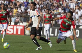 Durante a partida entre Portuguesa x Corinthians, realizada esta tarde no estádio do Caninde, válida pela 1ª rodada do Campeonato Paulista de 2014
