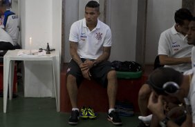 Nos vestirios antes da partida entre Portuguesa x Corinthians, realizada esta tarde no estdio do Caninde, vlida pela 1 rodada do Campeonato Paulista de 2014