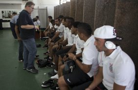 Nos vestirios antes da partida entre Portuguesa x Corinthians, realizada esta tarde no estdio do Caninde, vlida pela 1 rodada do Campeonato Paulista de 2014