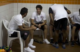 Nos vestirios antes da partida entre Corinthians x Paulista/Jundia, realizada esta noite no estdio Decio Vitta, em Americana, vlida pela 2 rodada do Campeonato Paulista de 2014