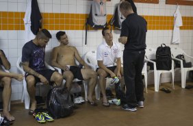 Nos vestirios antes da partida entre Corinthians x Paulista/Jundia, realizada esta noite no estdio Decio Vitta, em Americana, vlida pela 2 rodada do Campeonato Paulista de 2014