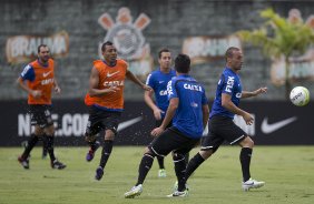 Durante o treino desta tarde no CT Joaquim Grava, zona leste de So Paulo. O prximo jogo da equipe ser amanh, sbado, dia 25/01, contra o So Bernardo, no estdio do Pacaembu, jogo vlido pela terceira rodada do Campeonato Paulista 2014