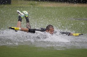 Durante o treino desta tarde no CT Joaquim Grava, zona leste de So Paulo. O prximo jogo da equipe ser amanh, sbado, dia 25/01, contra o So Bernardo, no estdio do Pacaembu, jogo vlido pela terceira rodada do Campeonato Paulista 2014