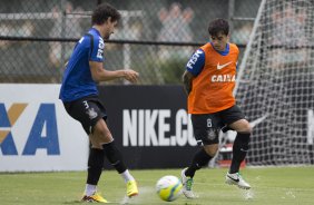 Durante o treino desta tarde no CT Joaquim Grava, zona leste de So Paulo. O prximo jogo da equipe ser amanh, sbado, dia 25/01, contra o So Bernardo, no estdio do Pacaembu, jogo vlido pela terceira rodada do Campeonato Paulista 2014