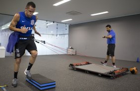 Durante o treino desta tarde no CT Joaquim Grava, zona leste de So Paulo. O prximo jogo da equipe ser amanh, sbado, dia 25/01, contra o So Bernardo, no estdio do Pacaembu, jogo vlido pela terceira rodada do Campeonato Paulista 2014