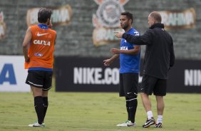 Durante o treino desta tarde no CT Joaquim Grava, zona leste de So Paulo. O prximo jogo da equipe ser amanh, sbado, dia 25/01, contra o So Bernardo, no estdio do Pacaembu, jogo vlido pela terceira rodada do Campeonato Paulista 2014