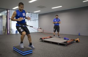 Durante o treino desta tarde no CT Joaquim Grava, zona leste de So Paulo. O prximo jogo da equipe ser amanh, sbado, dia 25/01, contra o So Bernardo, no estdio do Pacaembu, jogo vlido pela terceira rodada do Campeonato Paulista 2014