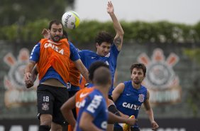 Durante o treino desta tarde no CT Joaquim Grava, zona leste de So Paulo. O prximo jogo da equipe ser amanh, sbado, dia 25/01, contra o So Bernardo, no estdio do Pacaembu, jogo vlido pela terceira rodada do Campeonato Paulista 2014