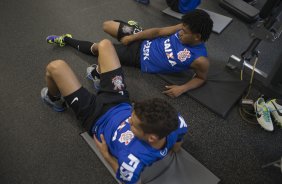 Durante o treino desta tarde no CT Joaquim Grava, zona leste de So Paulo. O prximo jogo da equipe ser amanh, sbado, dia 25/01, contra o So Bernardo, no estdio do Pacaembu, jogo vlido pela terceira rodada do Campeonato Paulista 2014