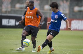 Durante o treino desta tarde no CT Joaquim Grava, zona leste de So Paulo. O prximo jogo da equipe ser amanh, sbado, dia 25/01, contra o So Bernardo, no estdio do Pacaembu, jogo vlido pela terceira rodada do Campeonato Paulista 2014