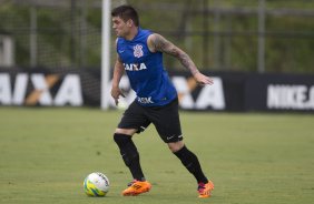 Durante o treino desta tarde no CT Joaquim Grava, zona leste de So Paulo. O prximo jogo da equipe ser amanh, sbado, dia 25/01, contra o So Bernardo, no estdio do Pacaembu, jogo vlido pela terceira rodada do Campeonato Paulista 2014