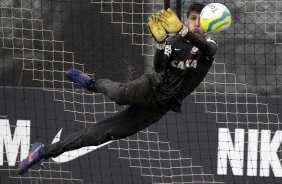 Durante o treino desta tarde no CT Joaquim Grava, zona leste de So Paulo. O prximo jogo da equipe ser amanh, sbado, dia 25/01, contra o So Bernardo, no estdio do Pacaembu, jogo vlido pela terceira rodada do Campeonato Paulista 2014