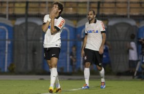 Durante a partida entre Corinthians x So Bernardo, realizada esta noite no estdio do Pacaembu, vlida pela 3 rodada do Campeonato Paulista de 2014