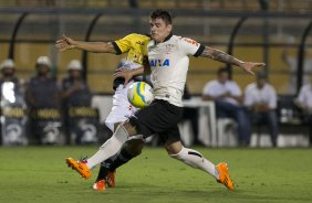 Durante a partida entre Corinthians x So Bernardo, realizada esta noite no estdio do Pacaembu, vlida pela 3 rodada do Campeonato Paulista de 2014