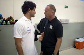 Nos vestirios antes da partida entre Corinthians x So Bernardo, realizada esta noite no estdio do Pacaembu, vlida pela 3 rodada do Campeonato Paulista de 2014