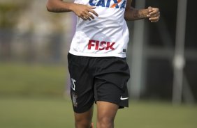 Durante o treino desta tarde no CT Joaquim Grava, zona leste de So Paulo. O prximo jogo da equipe ser domingo, contra a Ponte Preta, no estdio Moiss Lucarelli, em Campinas, jogo vlido pela quinta rodada do Campeonato Paulista 2014