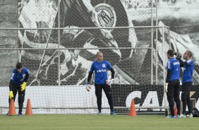 Durante o treino desta tarde no CT Joaquim Grava, zona leste de So Paulo. O prximo jogo da equipe ser domingo, contra a Ponte Preta, no estdio Moiss Lucarelli, em Campinas, jogo vlido pela quinta rodada do Campeonato Paulista 2014