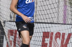 Durante o treino desta manh no CT Joaquim Grava, zona leste de So Paulo. O prximo jogo da equipe ser domingo, contra a Ponte Preta, no estdio Moiss Lucarelli, em Campinas, jogo vlido pela quinta rodada do Campeonato Paulista 2014