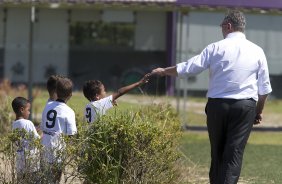 Durante o treino desta manh no CT Joaquim Grava, zona leste de So Paulo. O prximo jogo da equipe ser domingo, contra a Ponte Preta, no estdio Moiss Lucarelli, em Campinas, jogo vlido pela quinta rodada do Campeonato Paulista 2014