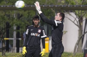 Durante o treino desta manh no CT Joaquim Grava, zona leste de So Paulo. O prximo jogo da equipe ser domingo, contra a Ponte Preta, no estdio Moiss Lucarelli, em Campinas, jogo vlido pela quinta rodada do Campeonato Paulista 2014
