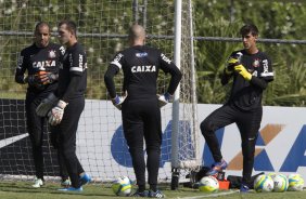 Durante o treino desta manh no CT Joaquim Grava, zona leste de So Paulo. O prximo jogo da equipe ser domingo, contra a Ponte Preta, no estdio Moiss Lucarelli, em Campinas, jogo vlido pela quinta rodada do Campeonato Paulista 2014