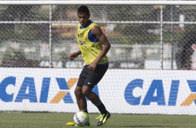 Durante o treino desta manh no CT Joaquim Grava, zona leste de So Paulo. O prximo jogo da equipe ser domingo, contra a Ponte Preta, no estdio Moiss Lucarelli, em Campinas, jogo vlido pela quinta rodada do Campeonato Paulista 2014