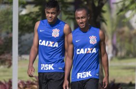 Durante o treino desta manh no CT Joaquim Grava, zona leste de So Paulo. O prximo jogo da equipe ser domingo, contra a Ponte Preta, no estdio Moiss Lucarelli, em Campinas, jogo vlido pela quinta rodada do Campeonato Paulista 2014