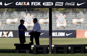 Durante o treino desta manh no CT Joaquim Grava, zona leste de So Paulo. O prximo jogo da equipe ser domingo, contra a Ponte Preta, no estdio Moiss Lucarelli, em Campinas, jogo vlido pela quinta rodada do Campeonato Paulista 2014