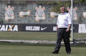 Durante o treino desta manh no CT Joaquim Grava, zona leste de So Paulo. O prximo jogo da equipe ser domingo, contra a Ponte Preta, no estdio Moiss Lucarelli, em Campinas, jogo vlido pela quinta rodada do Campeonato Paulista 2014