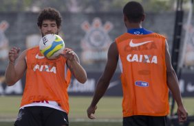 Durante o treino desta tarde no CT Joaquim Grava, zona leste de So Paulo. O prximo jogo da equipe ser amanh, dia 05/02, quarta-feira, contra o Bragantino, no estdio do Pacaembu, jogo vlido pela 6 rodada do Campeonato Paulista 2014