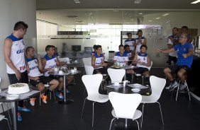 Durante o treino desta tarde no CT Joaquim Grava, zona leste de So Paulo. O prximo jogo da equipe ser amanh, dia 05/02, quarta-feira, contra o Bragantino, no estdio do Pacaembu, jogo vlido pela 6 rodada do Campeonato Paulista 2014