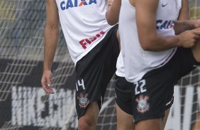 Durante o treino desta tarde no CT Joaquim Grava, zona leste de So Paulo. O prximo jogo da equipe ser amanh, dia 05/02, quarta-feira, contra o Bragantino, no estdio do Pacaembu, jogo vlido pela 6 rodada do Campeonato Paulista 2014