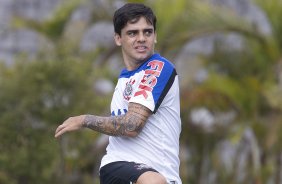Durante o treino desta tarde no CT Joaquim Grava, zona leste de So Paulo. O prximo jogo da equipe ser amanh, dia 05/02, quarta-feira, contra o Bragantino, no estdio do Pacaembu, jogo vlido pela 6 rodada do Campeonato Paulista 2014