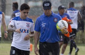 Durante o treino desta tarde no CT Joaquim Grava, zona leste de So Paulo. O prximo jogo da equipe ser amanh, dia 05/02, quarta-feira, contra o Bragantino, no estdio do Pacaembu, jogo vlido pela 6 rodada do Campeonato Paulista 2014