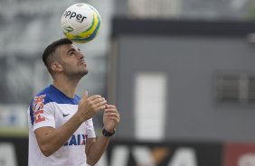 Durante o treino desta manh no CT Joaquim Grava, Parque Ecolgico do Tiete, zona leste da cidade. O prximo jogo da equipe ser amanh, dia 16/02, domingo, contra Palmeiras, no estdio do Pacaembu, vlido pela 8 rodada do Campeonato Paulista 2014