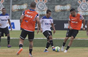 Durante o treino desta manh no CT Joaquim Grava, Parque Ecolgico do Tiete, zona leste da cidade. O prximo jogo da equipe ser amanh, dia 16/02, domingo, contra Palmeiras, no estdio do Pacaembu, vlido pela 8 rodada do Campeonato Paulista 2014