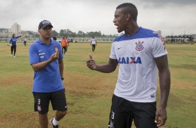 Durante o treino desta manh no CT Joaquim Grava, Parque Ecolgico do Tiete, zona leste da cidade. O prximo jogo da equipe ser amanh, dia 16/02, domingo, contra Palmeiras, no estdio do Pacaembu, vlido pela 8 rodada do Campeonato Paulista 2014