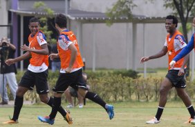 Durante o treino desta manh no CT Joaquim Grava, Parque Ecolgico do Tiete, zona leste da cidade. O prximo jogo da equipe ser amanh, dia 16/02, domingo, contra Palmeiras, no estdio do Pacaembu, vlido pela 8 rodada do Campeonato Paulista 2014