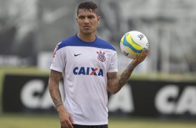 Durante o treino desta manh no CT Joaquim Grava, Parque Ecolgico do Tiete, zona leste da cidade. O prximo jogo da equipe ser amanh, dia 16/02, domingo, contra Palmeiras, no estdio do Pacaembu, vlido pela 8 rodada do Campeonato Paulista 2014
