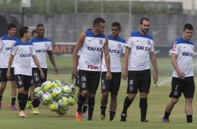 Durante o treino esta tarde no CT Joaquim Grava, Parque Ecolgico do Tiete, zona leste de So Paulo. O prximo jogo da equipe ser quarta-feira, dia 19/02, contra o Oeste de Itpolis, no estdio Benedito Teixeira, em Rio Preto, vlido pela 9 rodada do Campeonato Paulista 2014