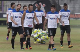 Durante o treino esta tarde no CT Joaquim Grava, Parque Ecolgico do Tiete, zona leste de So Paulo. O prximo jogo da equipe ser quarta-feira, dia 19/02, contra o Oeste de Itpolis, no estdio Benedito Teixeira, em Rio Preto, vlido pela 9 rodada do Campeonato Paulista 2014