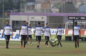 Durante o treino esta tarde no CT Joaquim Grava, Parque Ecolgico do Tiete, zona leste de So Paulo. O prximo jogo da equipe ser quarta-feira, dia 19/02, contra o Oeste de Itpolis, no estdio Benedito Teixeira, em Rio Preto, vlido pela 9 rodada do Campeonato Paulista 2014