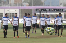 Durante o treino esta tarde no CT Joaquim Grava, Parque Ecolgico do Tiete, zona leste de So Paulo. O prximo jogo da equipe ser quarta-feira, dia 19/02, contra o Oeste de Itpolis, no estdio Benedito Teixeira, em Rio Preto, vlido pela 9 rodada do Campeonato Paulista 2014