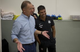 Nos vestirios antes da partida entre Corinthians x Comercial/RP, realizada esta noite no estdio do Pacaembu, vlida pela 11 rodada do Campeonato Paulista de 2014